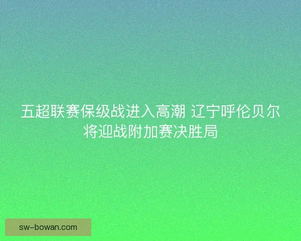 五超联赛保级战进入高潮 辽宁呼伦贝尔将迎战附加赛决胜局